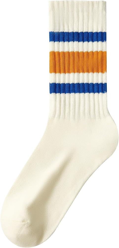 Crew Socks Women Retro Novelty Cotton Tube Socks Vintage Casual | Amazon (US)