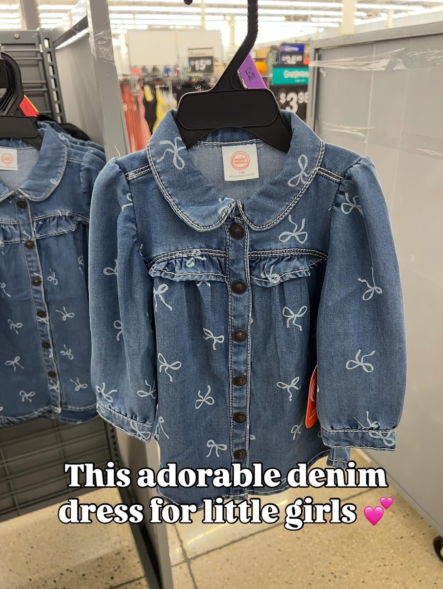 Walmart toddler girls denim dress, could be worn as a jacket too. #walmartfashion 

#LTKStyleTip #LTKKids