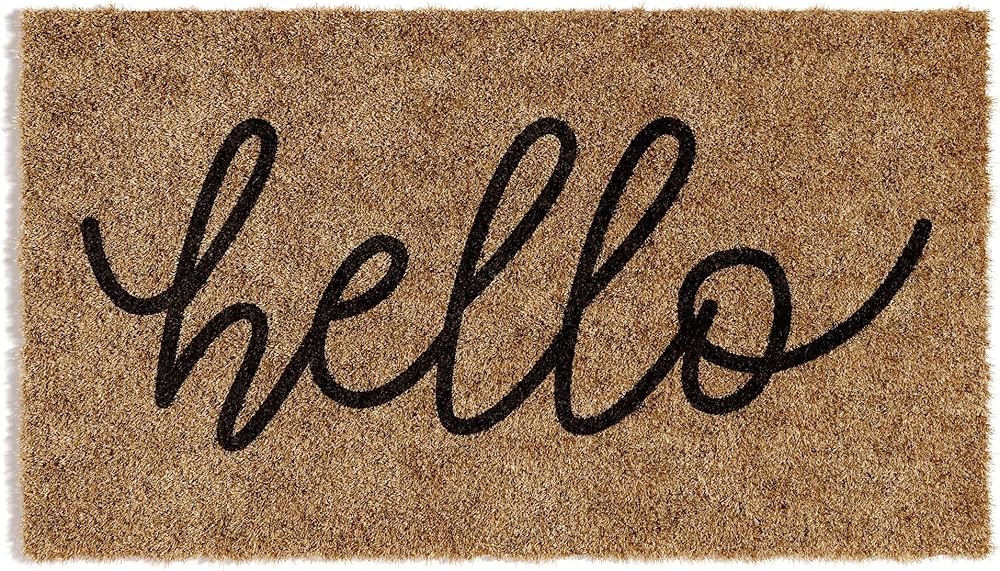 Barnyard Designs 'Hello' Doormat Welcome Mat for Outdoors, Large Front Door Entrance Mat, 30x17, ... | Amazon (US)