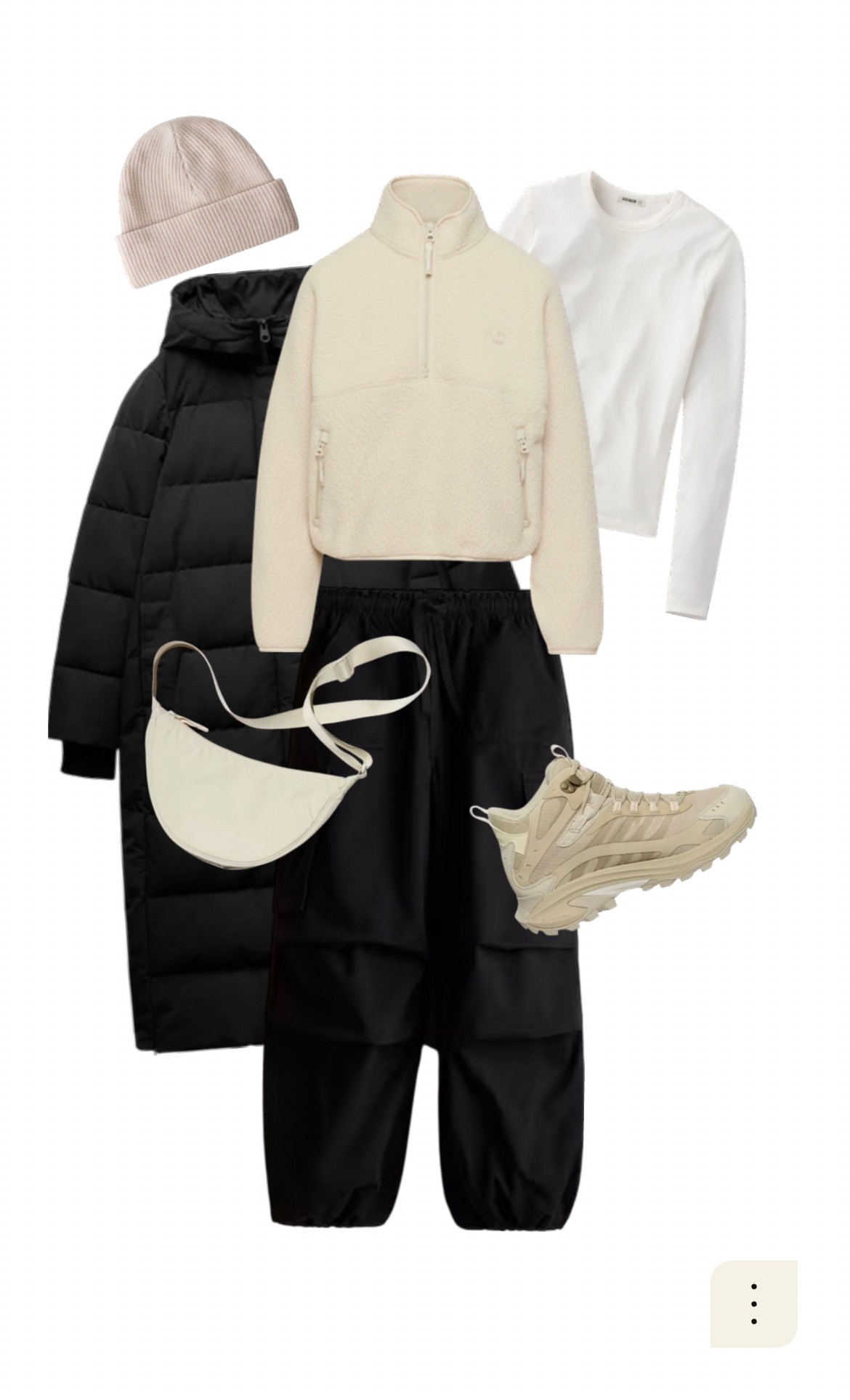 Hiking outfit / Scotland / My puffer coat was from Girlfriend Collective but it’s sold out in black. Linked to a similar one from Quince! 