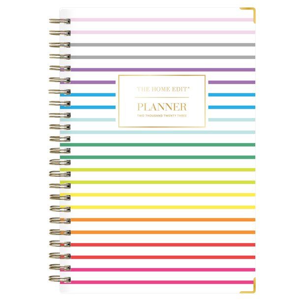 2023 Weekly & Monthly Hardcover Planner, 5x8, The Home Edit for Blue Sky, Fruit Stripe - Walmart.... | Walmart (US)