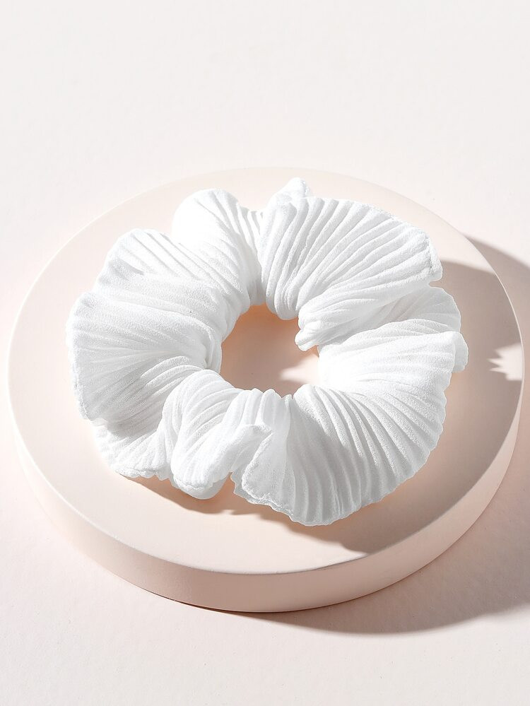 Solid Pleated Scrunchie | SHEIN