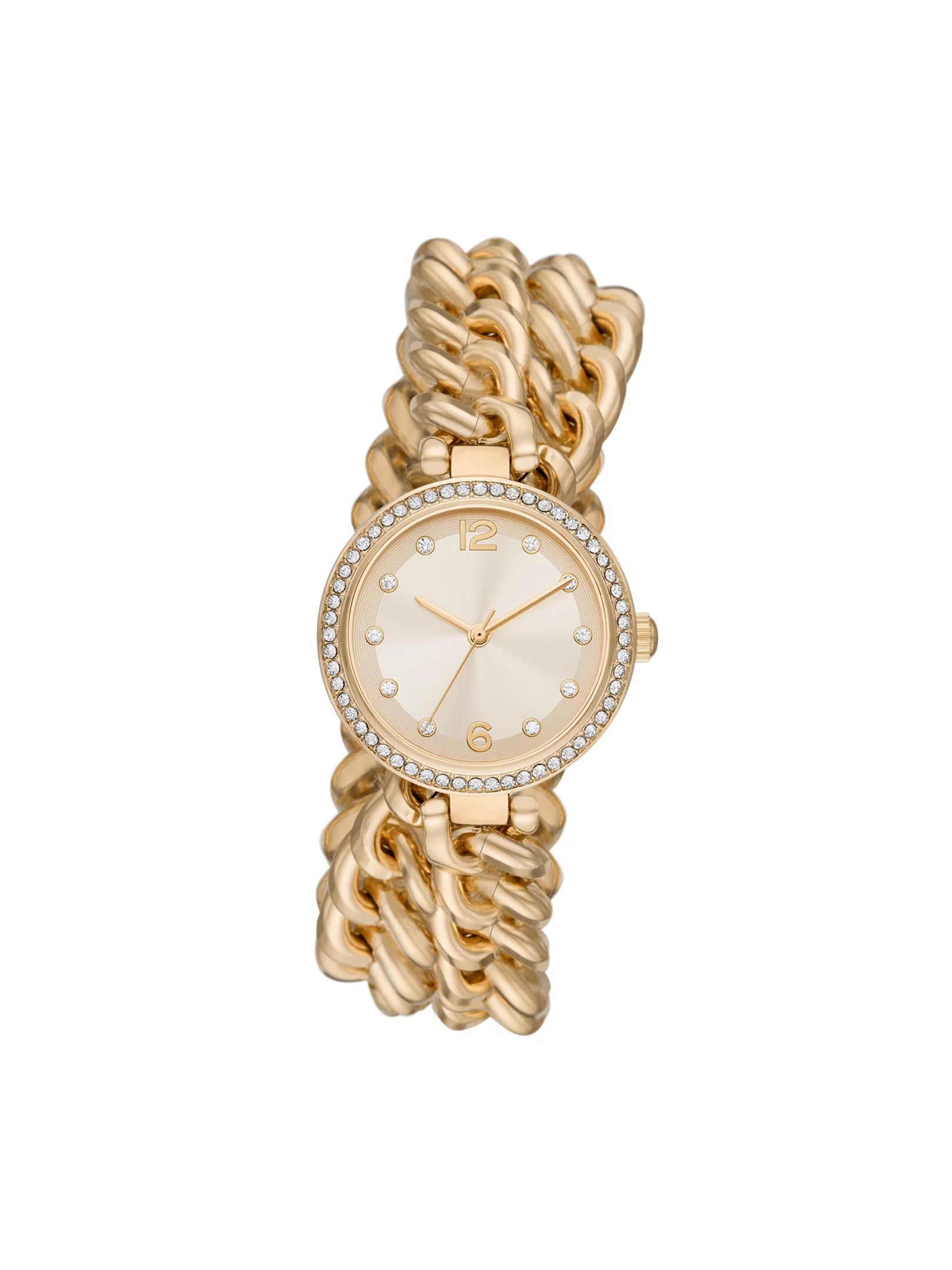 Time and Tru Women's Crystal Bezel Wrap-Around Bracelet Watch - Walmart.com | Walmart (US)