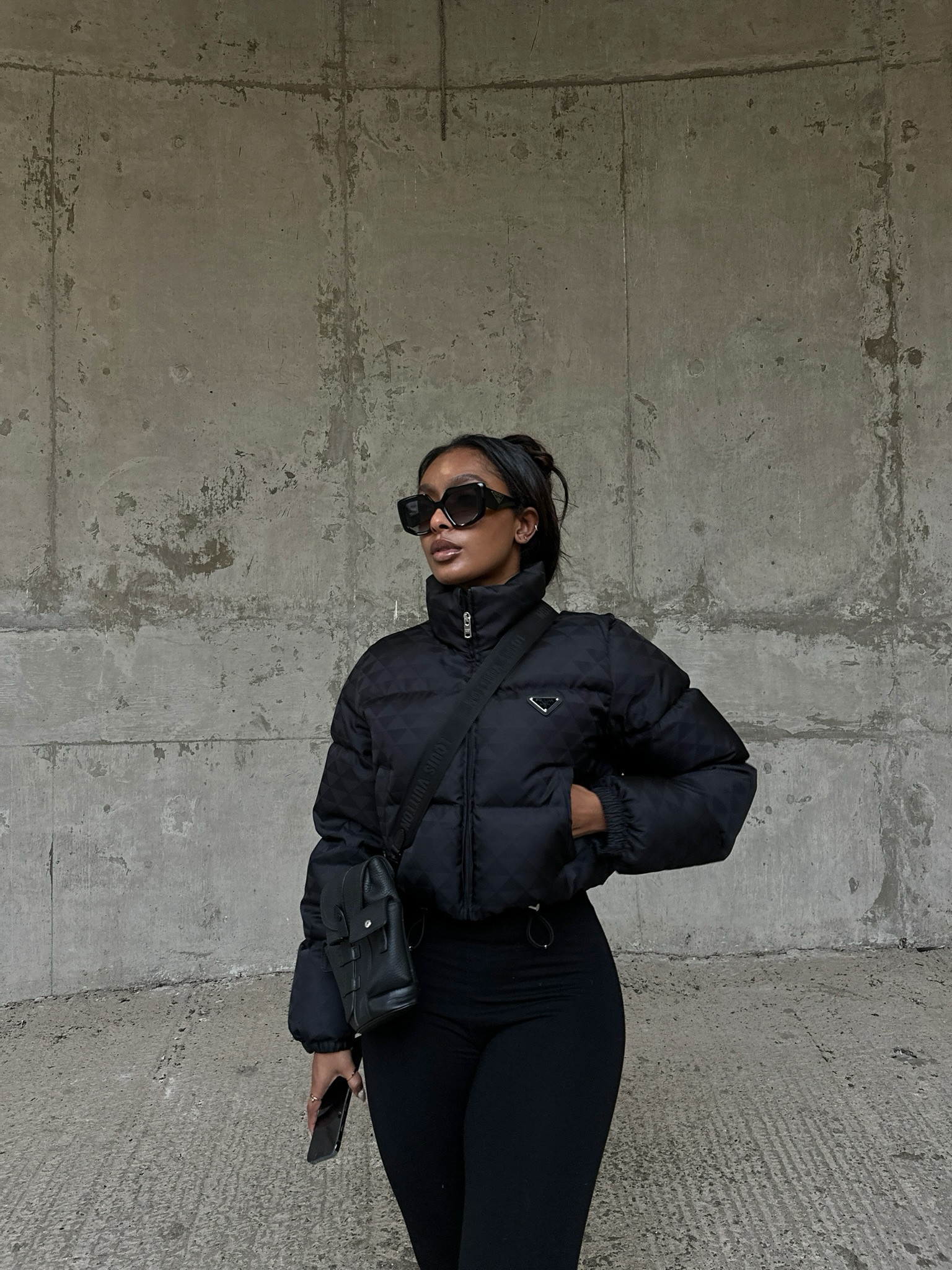 Cropped Puffer Prada Grey Puffer Coat Prada Ciré Cropped Puffer