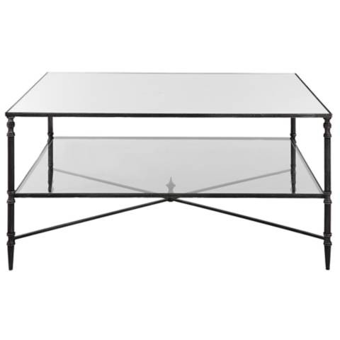 Uttermost Henzler 19.25" High Blackened Steel Coffee Table - #4470D | Lamps Plus | Lamps Plus