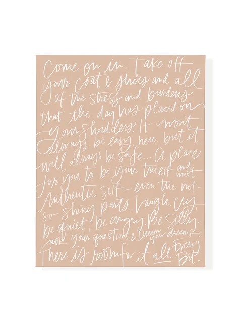 Come On In in Lettering | Lindsay Letters, LLC