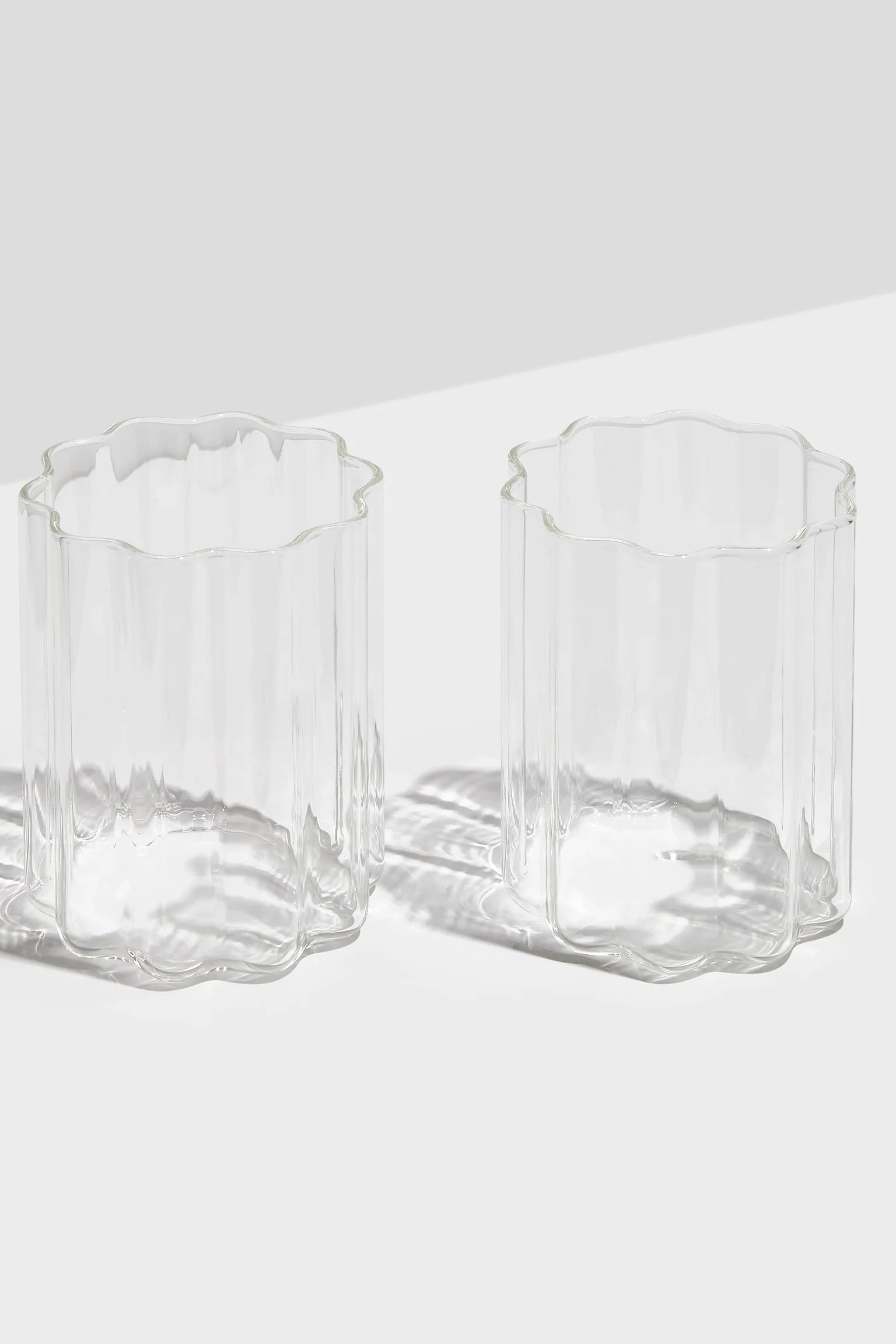 Clear Wave Glasses (Set of 2) | Tuckernuck (US)