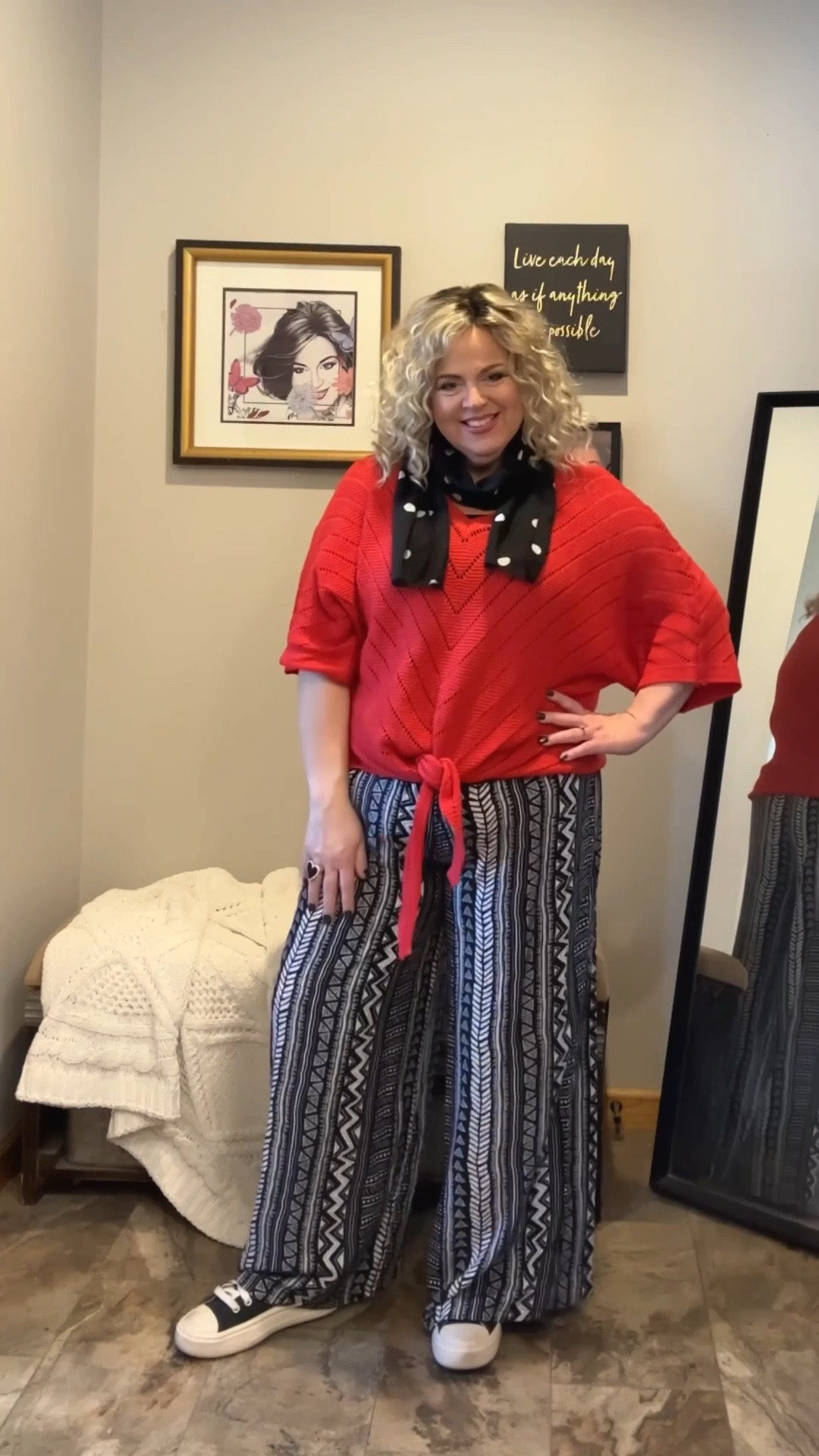 Just having fun mixing colors, patterns & textures today! ❤️🤍🖤

#OOTD #platformchucks #over50style #over50fashion #plussizestyle

#LTKPlusSize #LTKOver40 #LTKootd