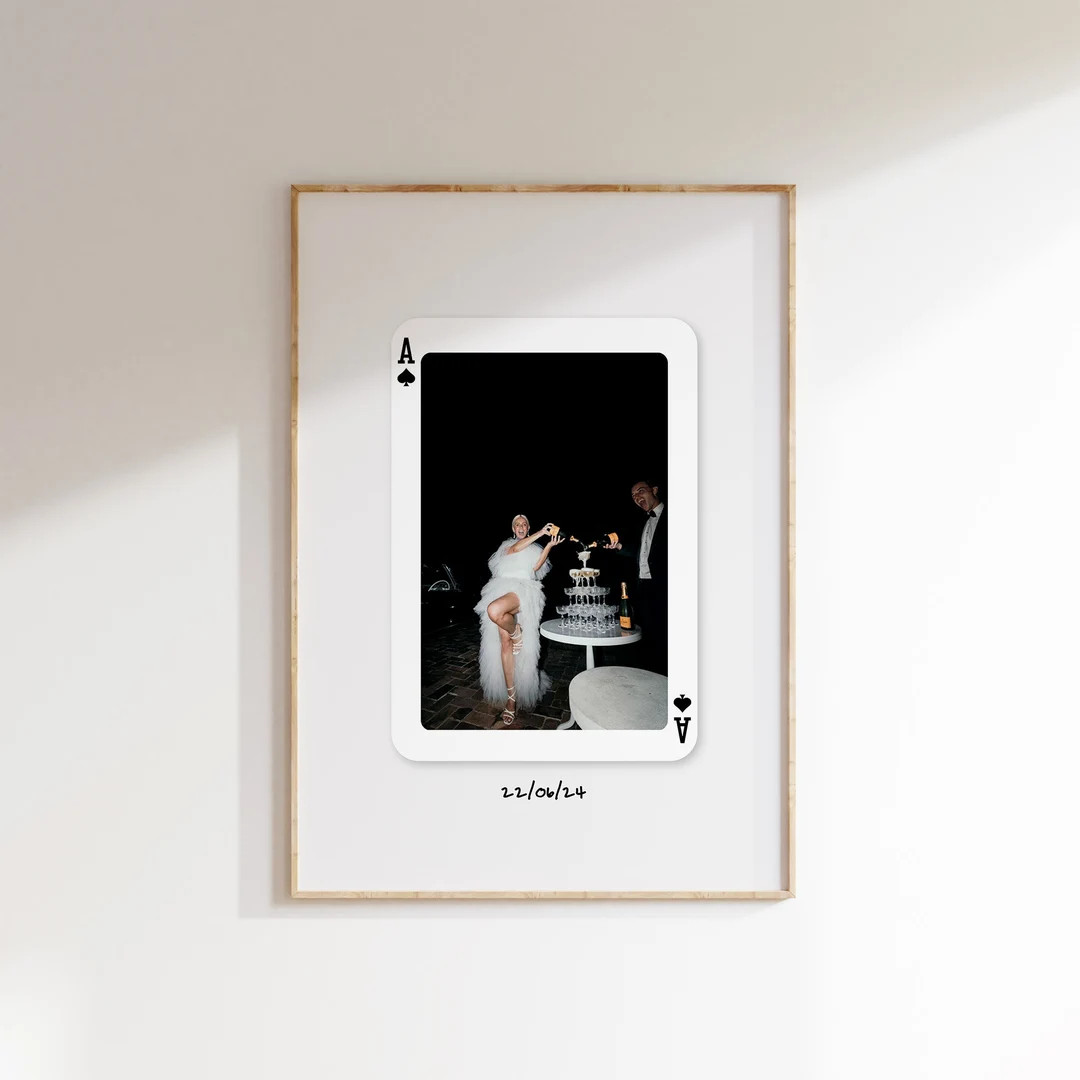 Custom Playing Card Wedding Photo Print Wedding Gift Idea for Her Personalized Gift for Couples U... | Etsy (US)