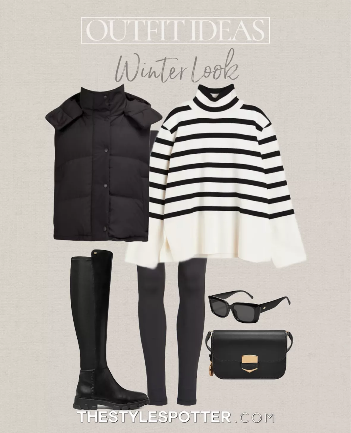 Simple Black and White Winter Outfit for Women - Inspiration Made Simple
