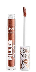 NYX PROFESSIONAL MAKEUP Filler Instinct Plumping Lip Polish, Lip Plumper Gloss - Let's Glaze (Clear) | Amazon (US)