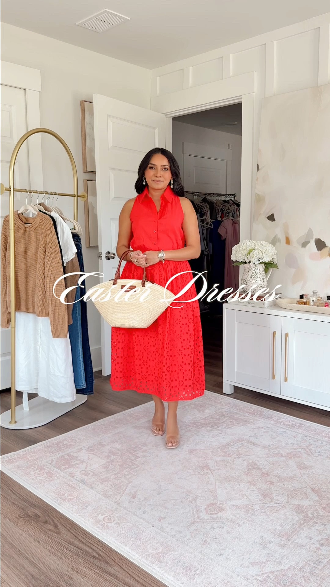 Easter dresses! For reference: I’m 5’0, petite, 32b bra size, and 2/26 in bottoms, pear shaped. *Everything I share is unaltered! TTS means true to size. Between size 5–6.5 in shoes

Linen blend pink dress XS TTS
Clear double strap heels size 5 TTS

Blue eyelet dress XS TTS
Tan heels size 5 TTS

Eyelet halter maxi pink/red dress XS TTS
Clear heels size 5 TTS

Blue mock neck sweat dress XS TTS
Gold double strap heels size 5 TTS

Pink floral mini dress XS TTS
Double strap clear heels size 5 TTS

petite styling tips
petite outfit ideas 
Easter dress women 
Vacation beach outfits 
Spring dresses 
Spring outfits 2026  

#LTKootd #LTKgrwm #LTKPetite #LTKgrwm #LTKootd

#LTKPetite #LTKootd #LTKgrwm