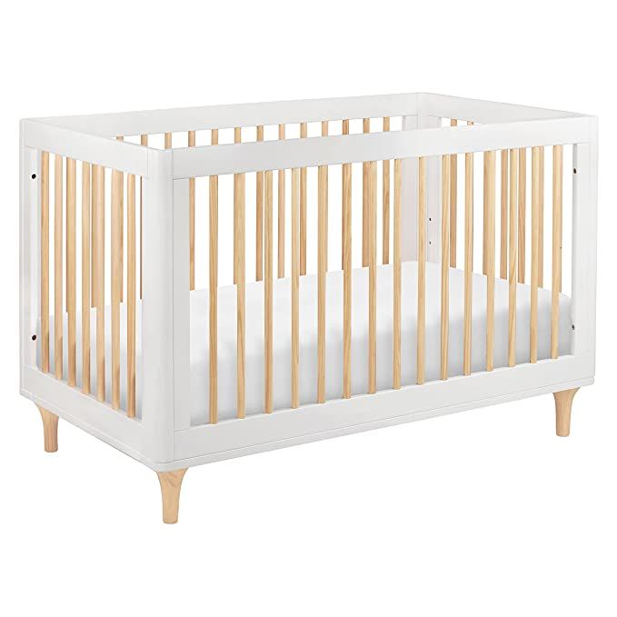 Babyletto Lolly 3-in-1 Convertible Crib with Toddler Bed Conversion Kit in White and Natural, Gre... | Amazon (US)