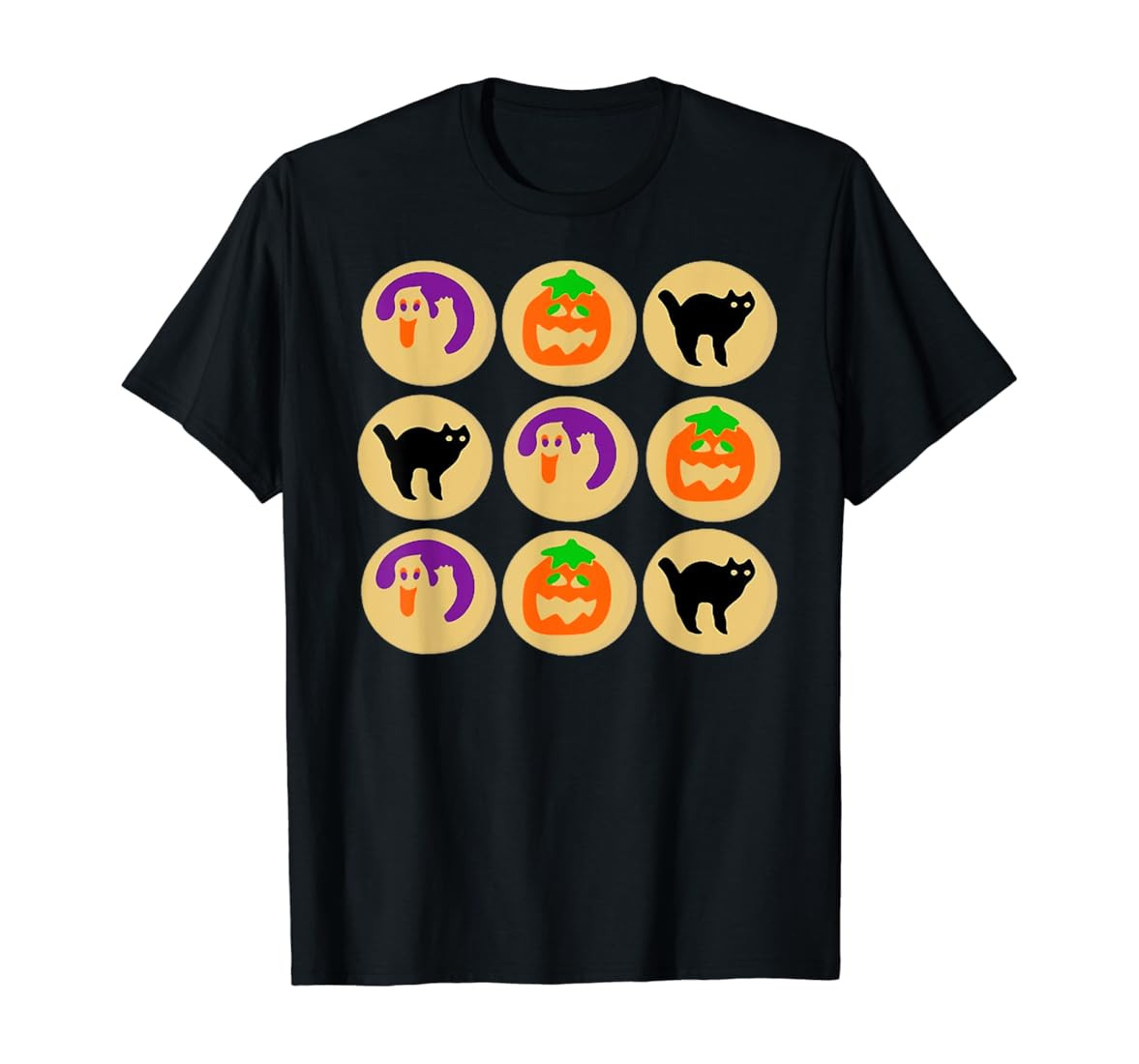 Halloween Cookies Ghost Pumpkin Cat Halloween Sugar Cookie T-Shirt | Amazon (US)