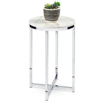 Best Choice Products 16in Faux Marble Modern Round Living Room Accent Side Table w/ Metal Frame | Target