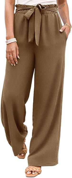 NIMIN Wide Leg Pants for Women High Waisted Business Casual Pants Work Pants Loose Flowy Summer B... | Amazon (US)