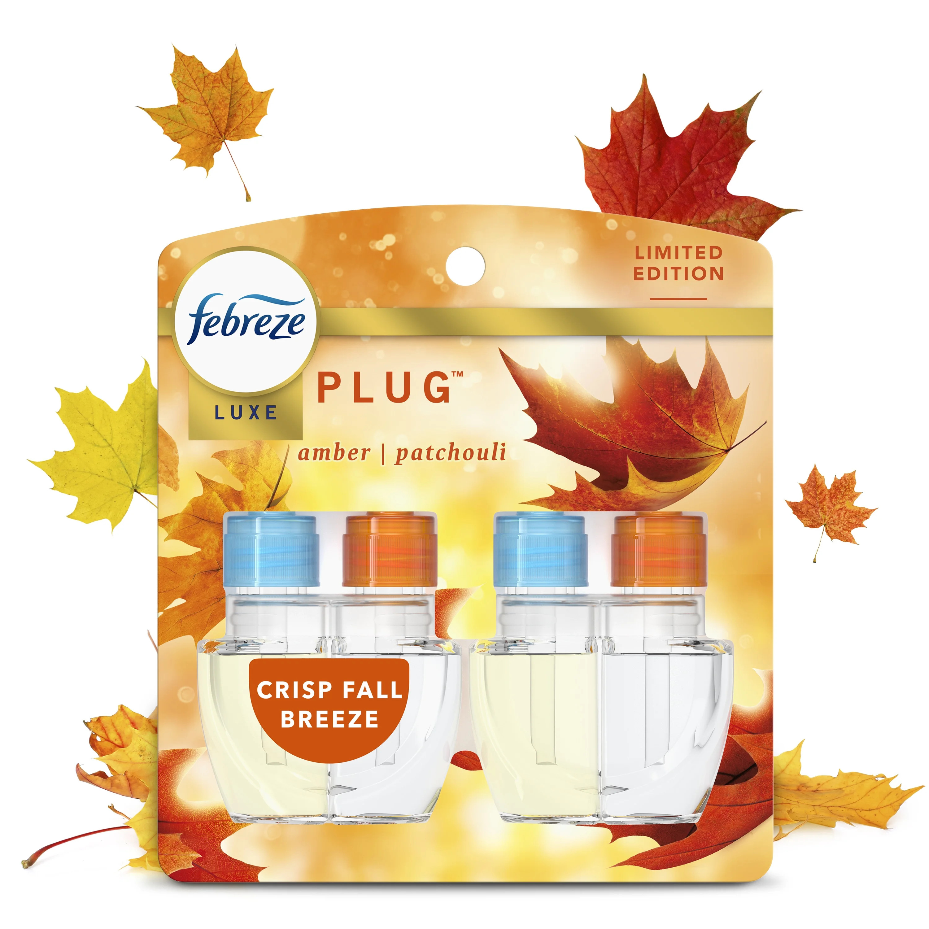 Febreze Plug Refill Odor-Fighting Air Freshener Crisp Fall Breeze Scent, 2 Count, 0.87 fl oz Each | Walmart (US)