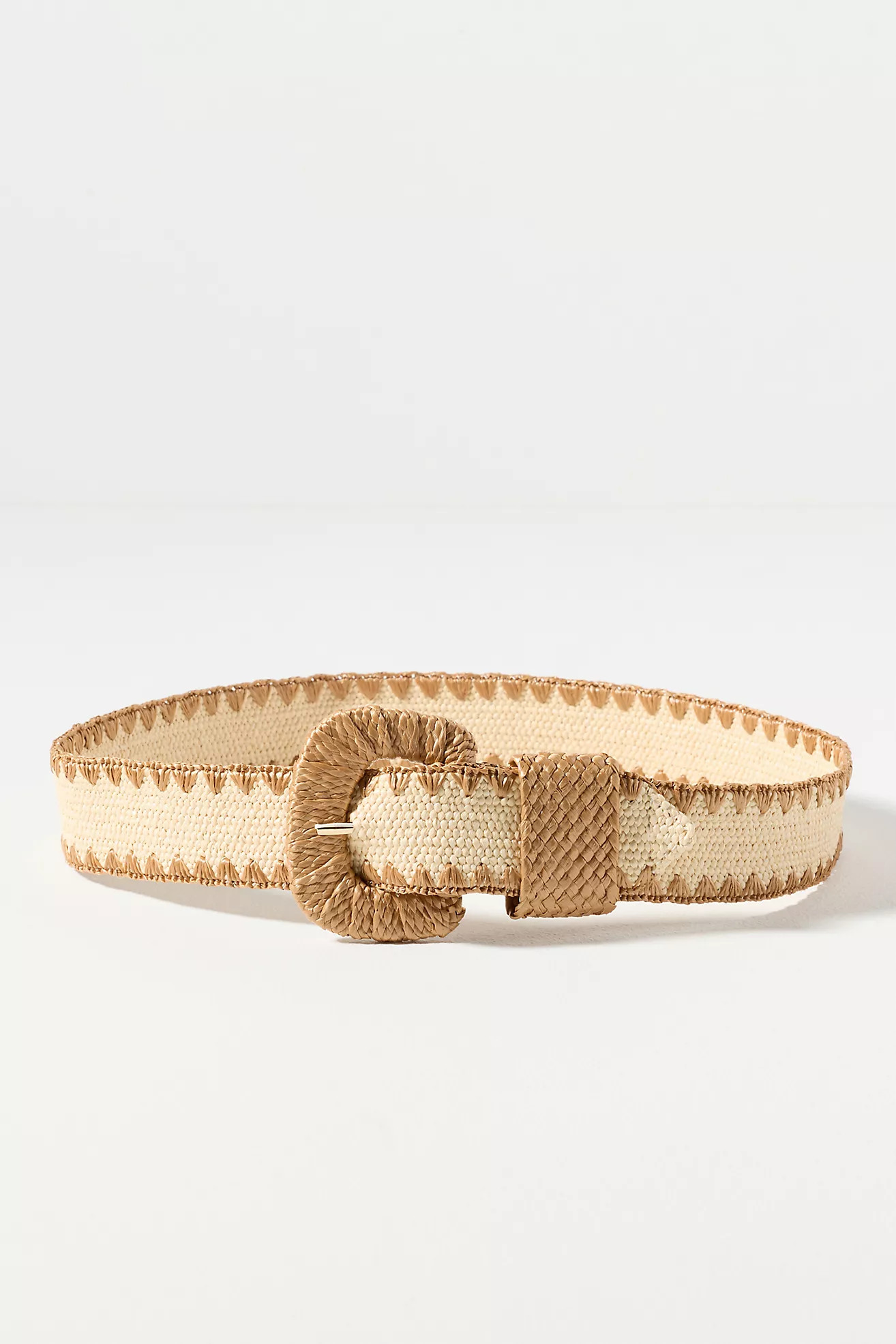 Raffia-Wrapped Stretch Waist Belt | Anthropologie (US)