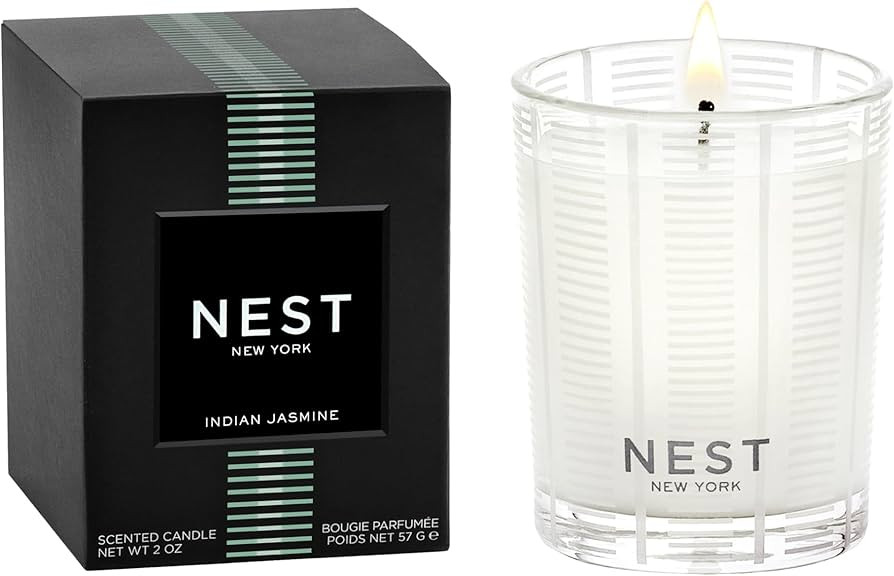 NEST New York Scented Votive Candle, Indian Jasmine - 2 oz - Up to 28-Hour Burn Time - Reusable G... | Amazon (US)