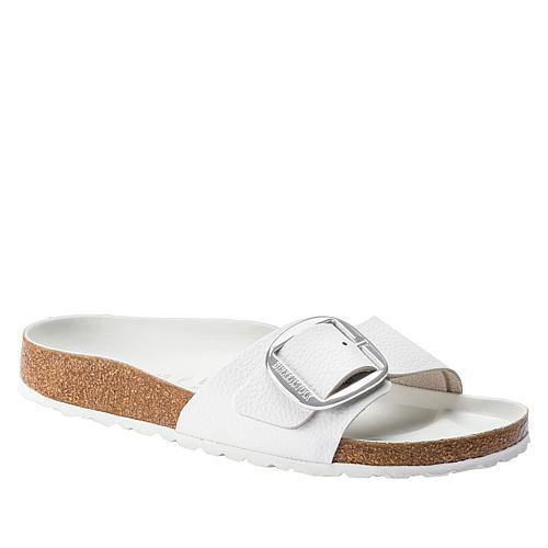Birkenstock Madrid Big Buckle Leather Sandal - White - 9/9.5 | HSN
