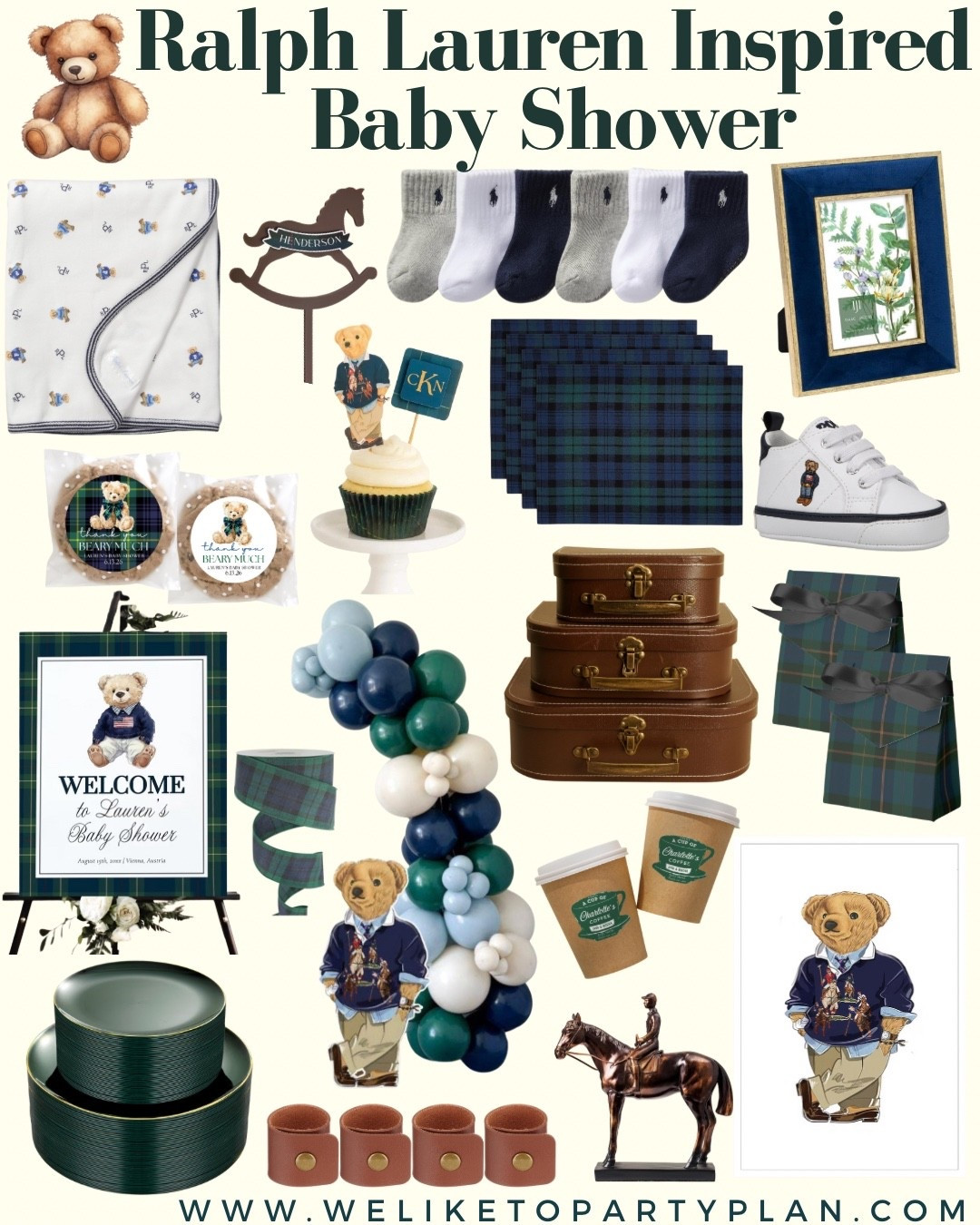 Ralph Lauren Inspired Baby Shower Ideas 💙🧸💚

#babyshower 

#LTKBump #LTKParties #LTKBaby