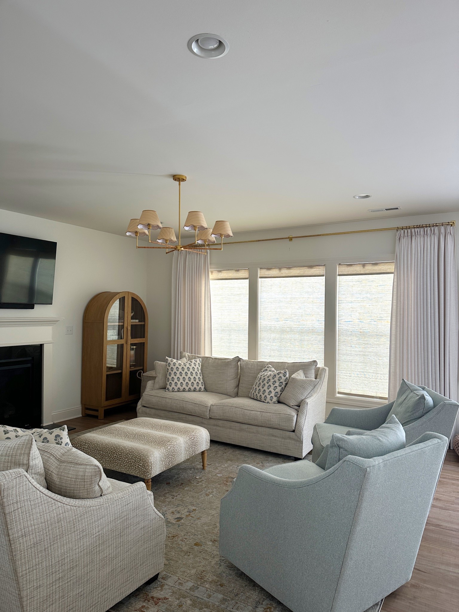 Living room progress 🤭 Linked everything I could, our sofas & swivels are local from interior yardage in Lex, KY! 

#LTKHome