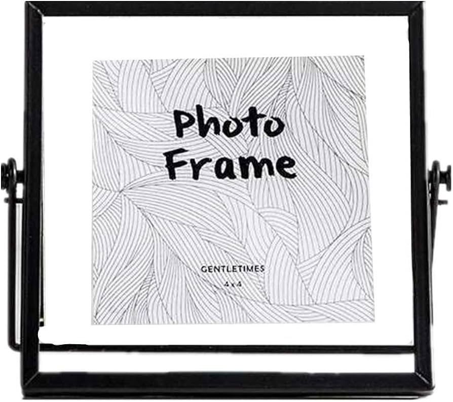 Floating Glass Frame,Vintage&Real Glass Photo Frame Collection Metal Geometric Picture Frame Squa... | Amazon (US)