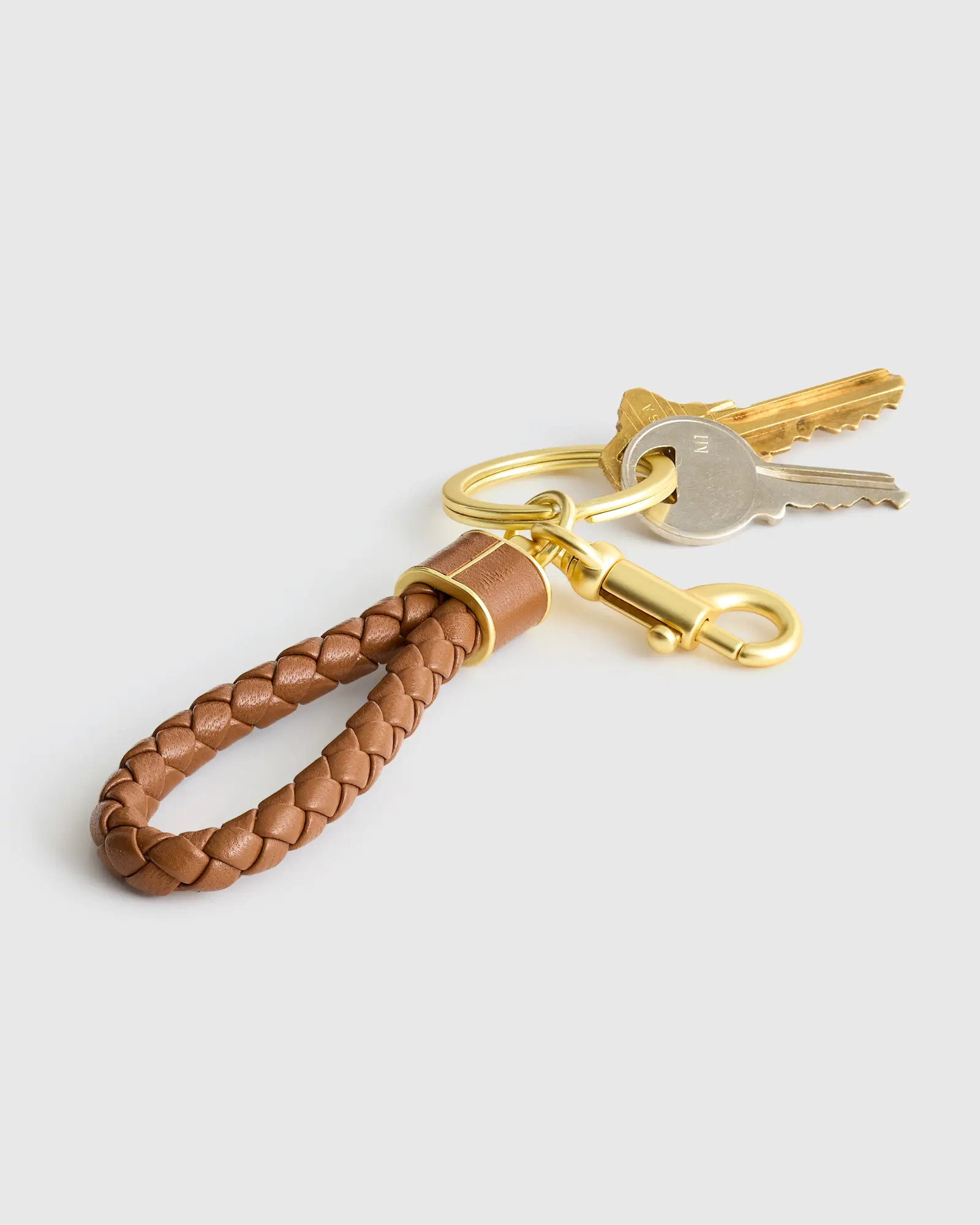Italian Leather Braided Key Ring (2-Pack) | Quince
