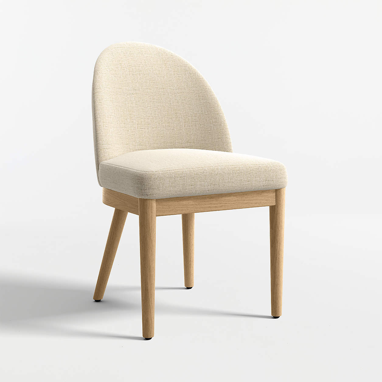 Ana Ivory Dining Chair with Natural Wood Legs + Reviews | Crate & Barrel | Crate & Barrel