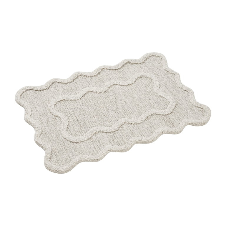 My Texas House Ivory Scallop Wool Indoor Area Rug, 24" x 36" | Walmart (US)