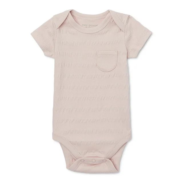 easy-peasy SOFTSEAMS Baby Short Sleeve Solid Bodysuit, Sizes 0-24 Months | Walmart (US)