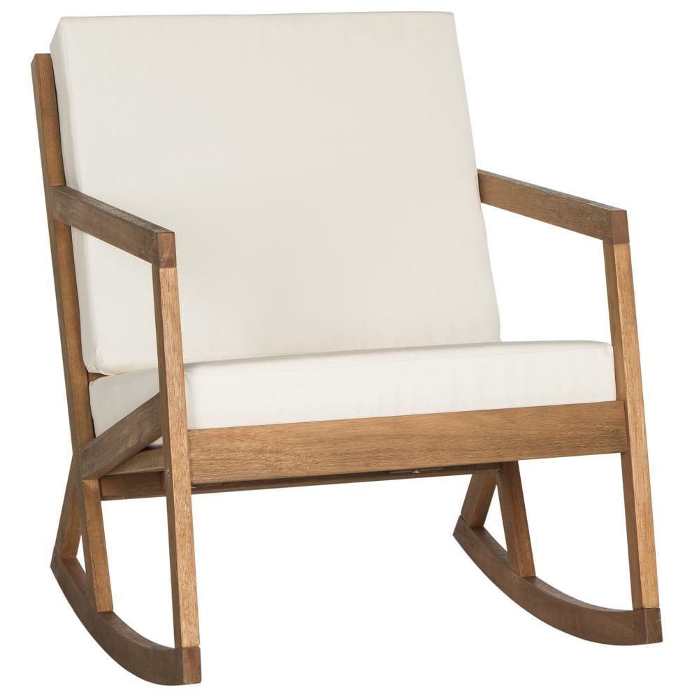 Vernon Outdoor Rocker, Beige, Teak | West Elm (US)