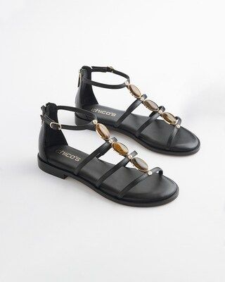 Black Embellished Sandals | Chico's