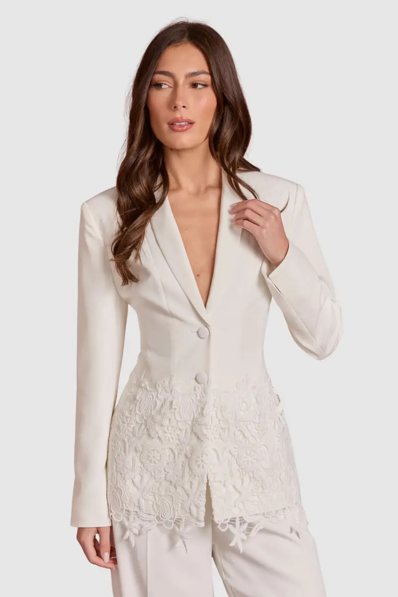 Longline Floral Embroidered Blazer (Women) | Nordstrom | Nordstrom