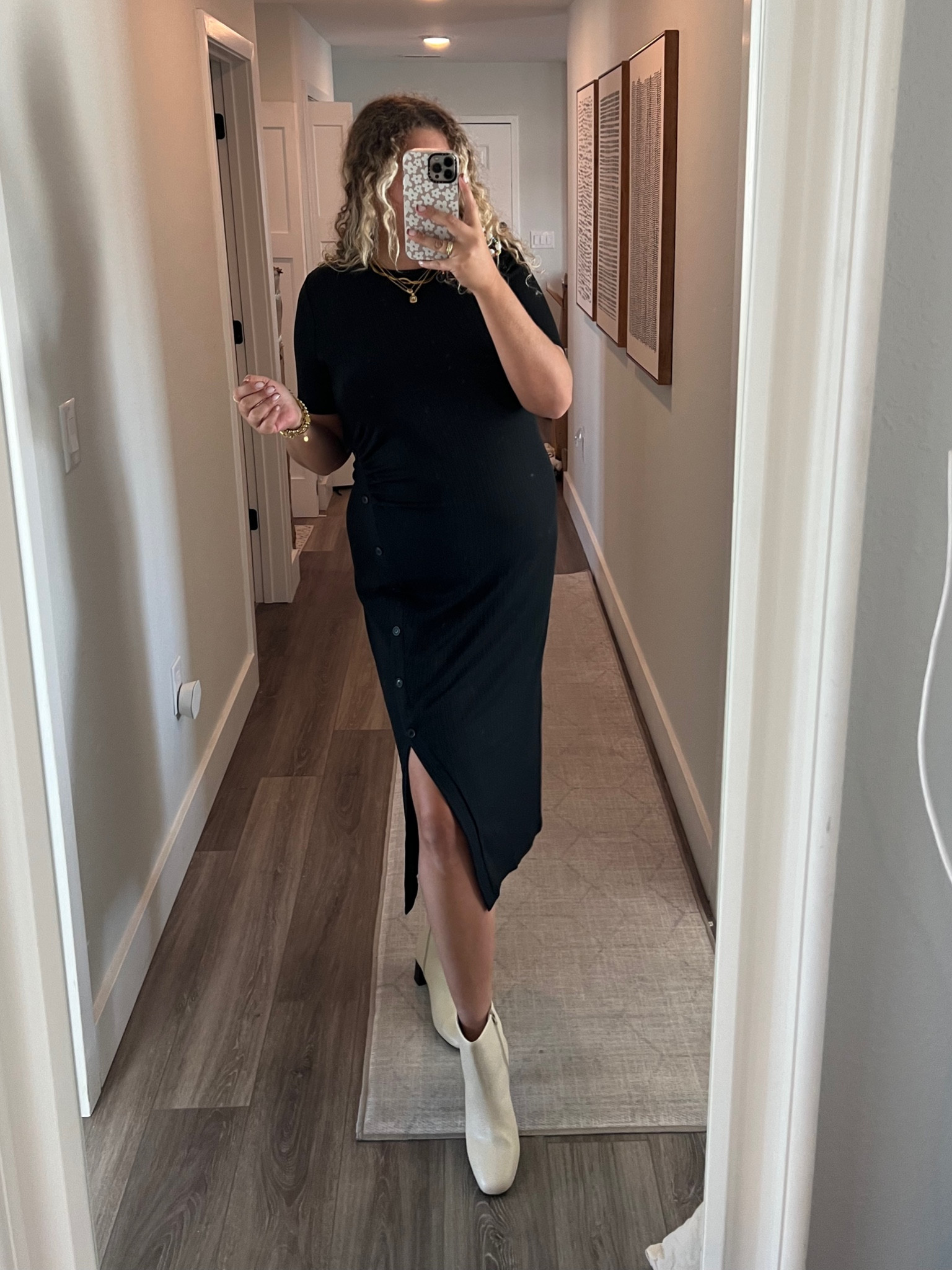 Love the button detailing on this ribbed black dress from Loft! Great for a holiday party or for a fun winter date night! 

Winter outfit, black dress, black ribbed dress, white booties, midsize outfit, 

#LTKmidsize #LTKshoecrush #LTKstyletip