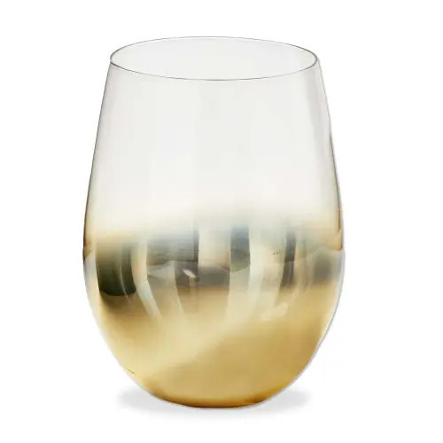 tag Glitz Stemless Wine Glasses Gold Drinkware for Bar Christmas at Nordstrom | Nordstrom