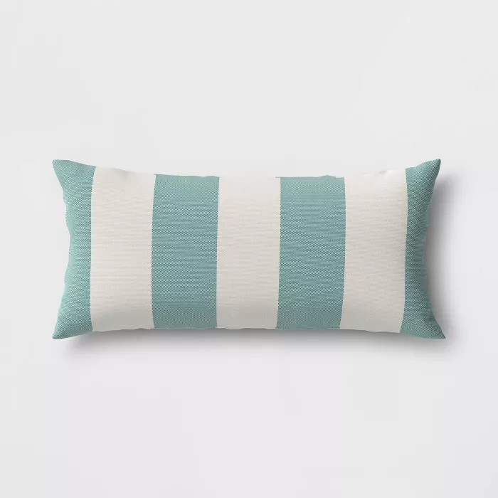Cabana Stripe Outdoor Lumbar Throw Pillow DuraSeason Fabric™ - Threshold™ | Target