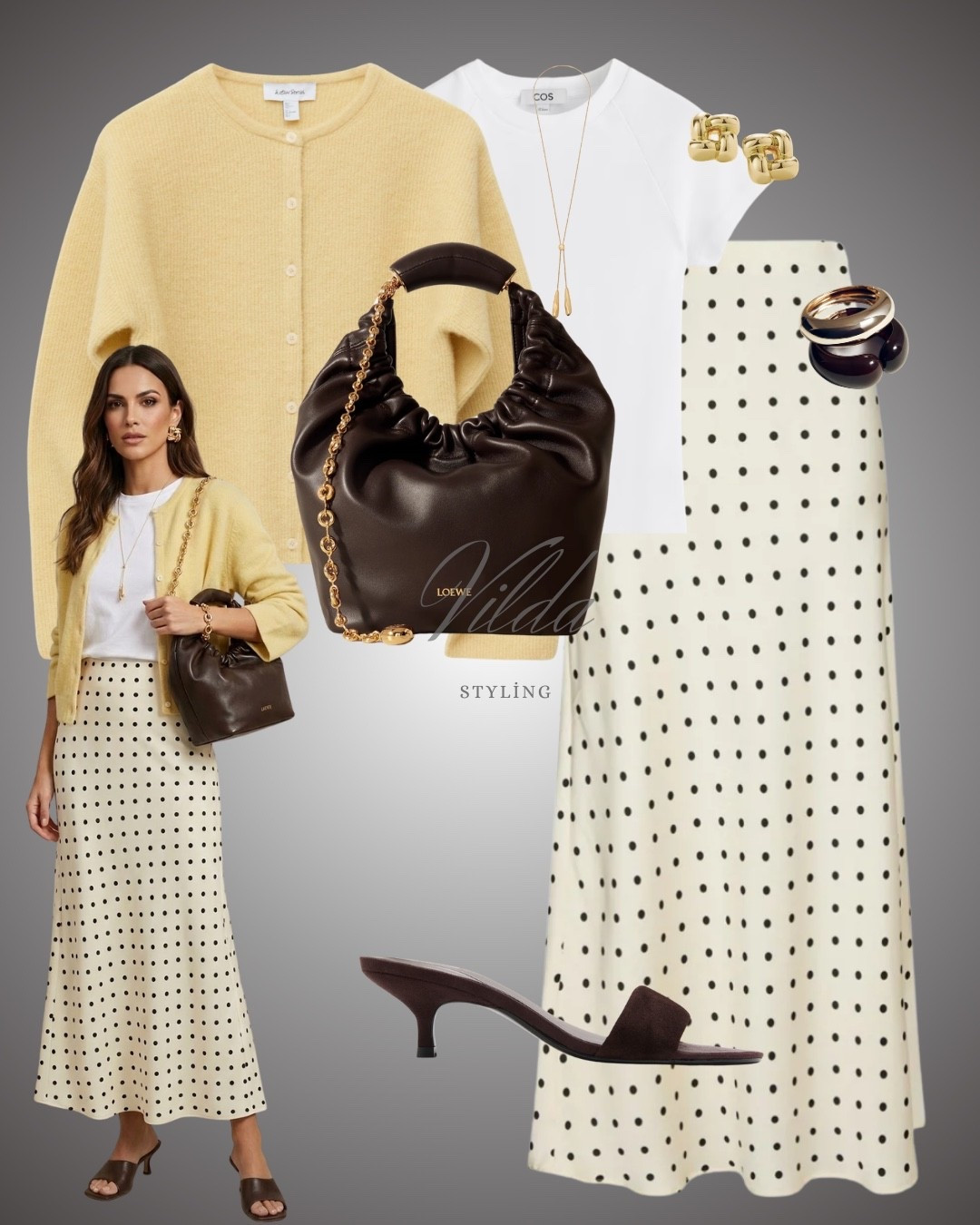 Butter Yellow & Polka Dots ✨
I’m obsessed with how this soft knit cardigan pairs with the classic polka dot maxi skirt. To keep the look grounded and sophisticated, I’ve styled it with rich chocolate brown accessories—from the slouchy leather bag to those perfectly understated kitten heels.
#ButterYellow #MinimalistStyle #CapsuleWardrobe #PolkaDotSkirt


#LTKeurope #LTKspring #LTKstyletip