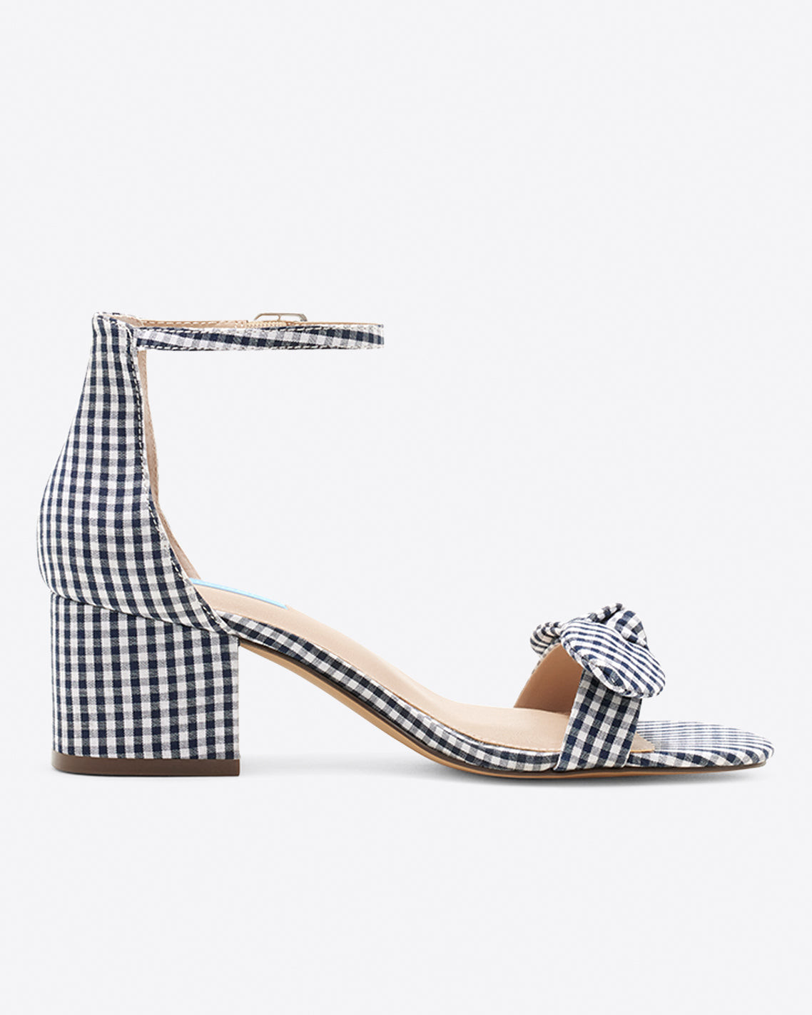 Preston Sandal in Navy Gingham | Draper James (US)