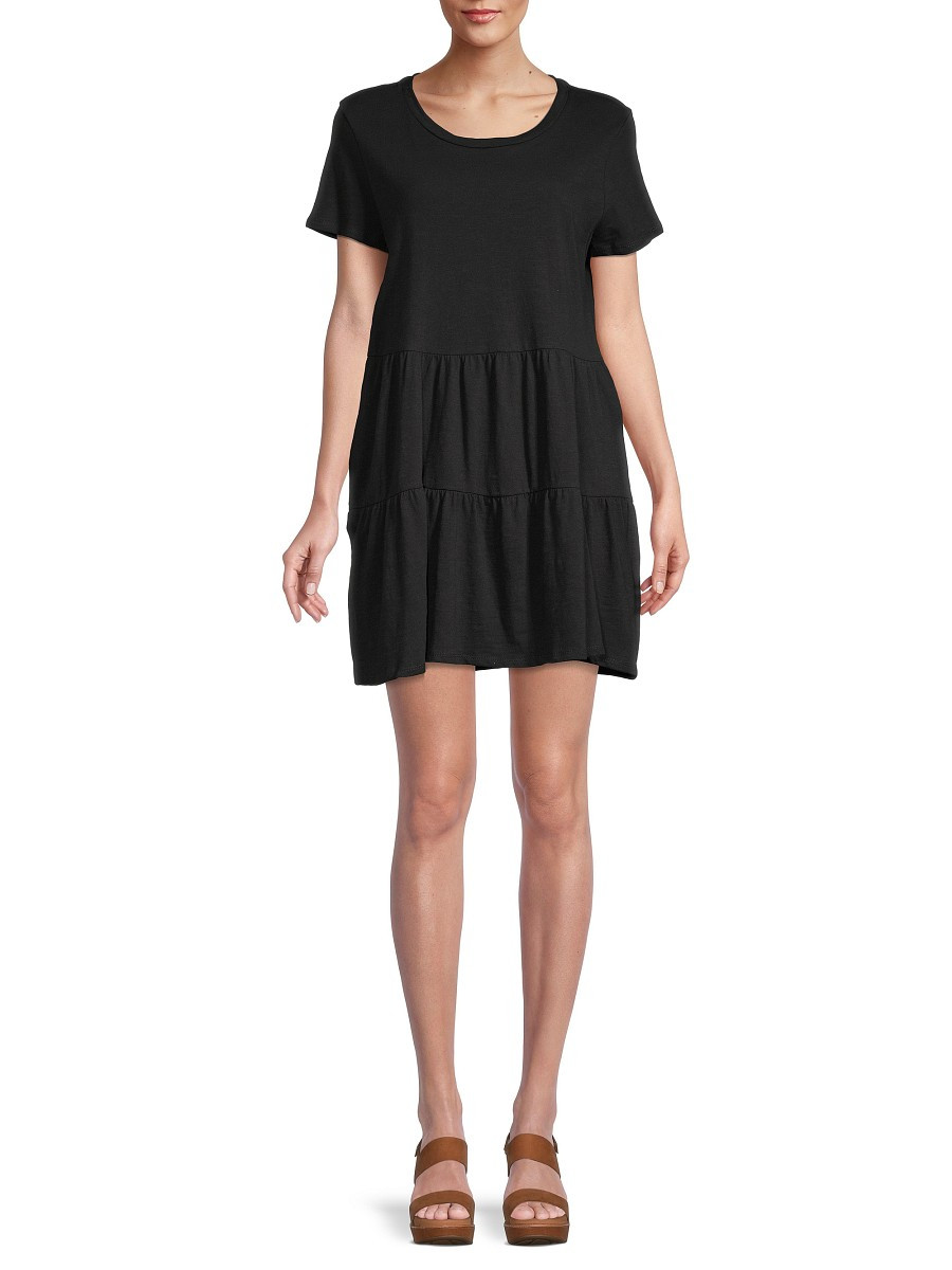 Charlotte Avery Women's Heathered Tiered Mini Dress - Taupe - Size L | Saks Fifth Avenue OFF 5TH
