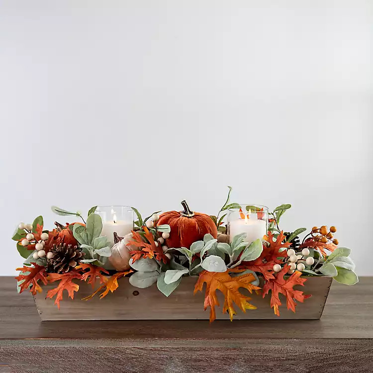 Velvet Pumpkin Mix Harvest Centerpiece | Kirkland's Home