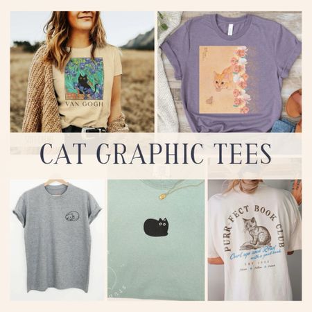 Cute cat themed graphic tees from Etsy 😻 casual and comfy t-shirts for the cat lover 

#LTKGiftGuide #LTKstyletip #LTKSeasonal