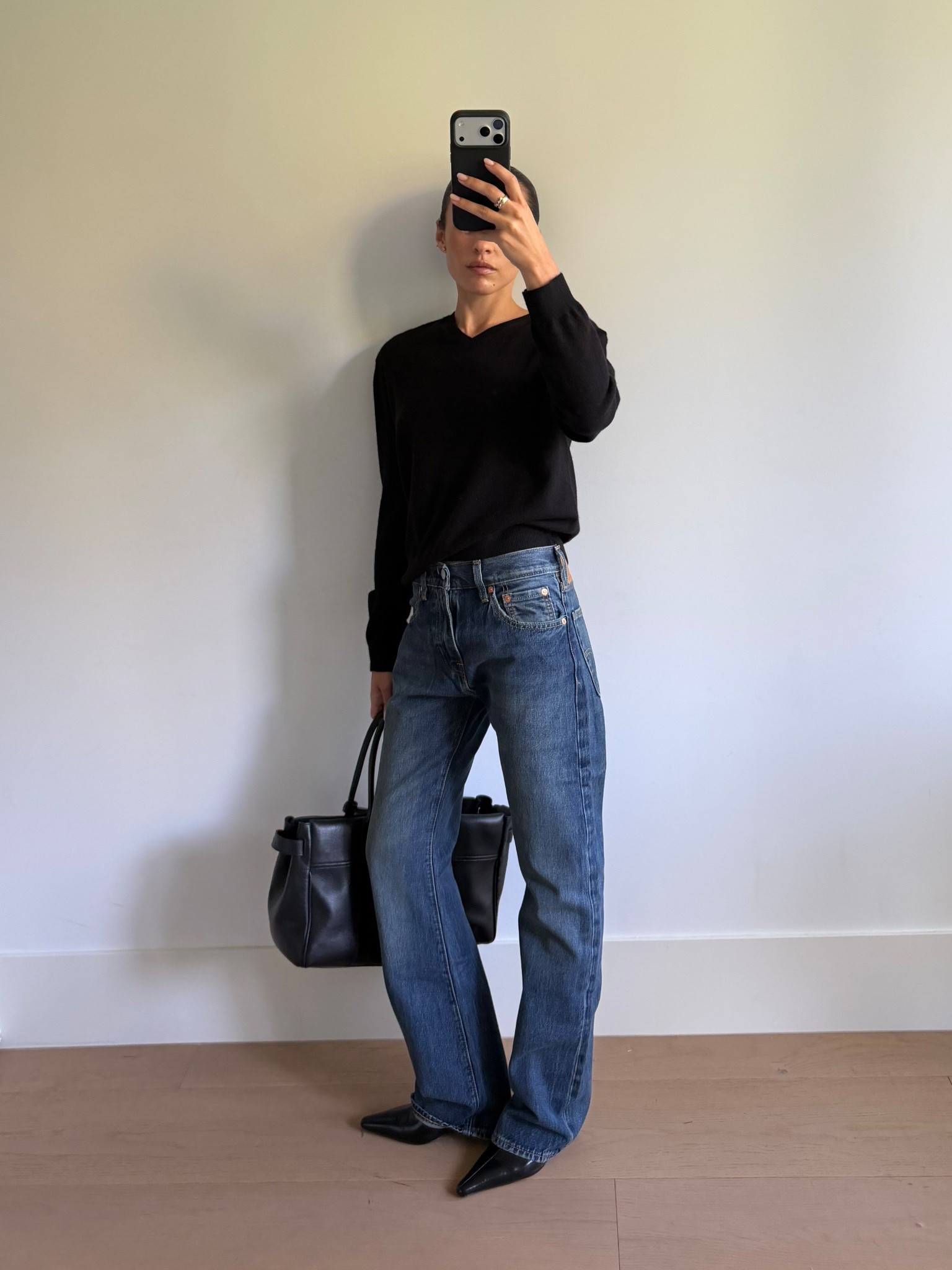 Size 28 jeans mens and size S knit 