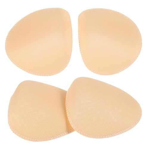 2 Pairs Beige Sponge Shoulder Pads, Self-Adhesive Non-Slip Foam Shoulder Enhancers for Blazer, Coat, Jacket, and Clothes, 1.0cm Thickness, Unisex for Natural Straight Look | Amazon (US)