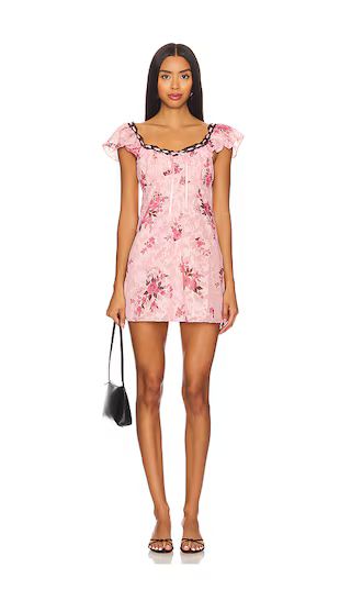 Guinevere Mini Dress in Pink Floral Dress | Pink Mini Dress | Light Pink Dress | Revolve Clothing (Global)