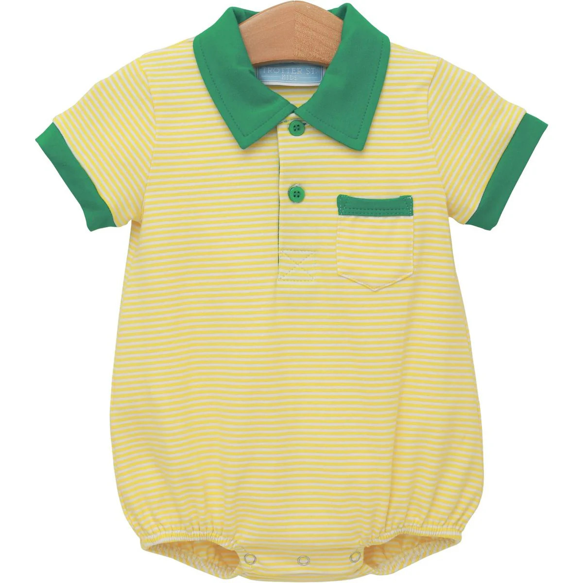 Trotter Street Kids Archie Bubble - Yellow Stripe/Green | Persnickety