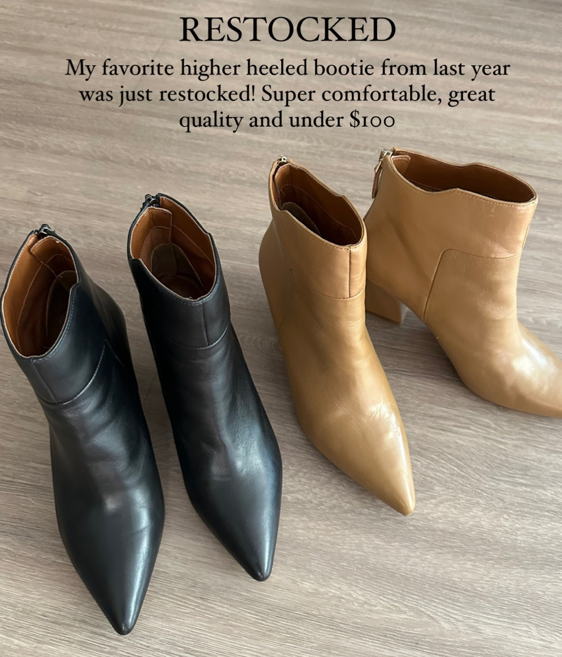 My favorite taller heeled booties from last year were just restocked! I love these for the office/professional/elegant boot 

#LTKsalealert #LTKfindsunder100 #LTKSeasonal