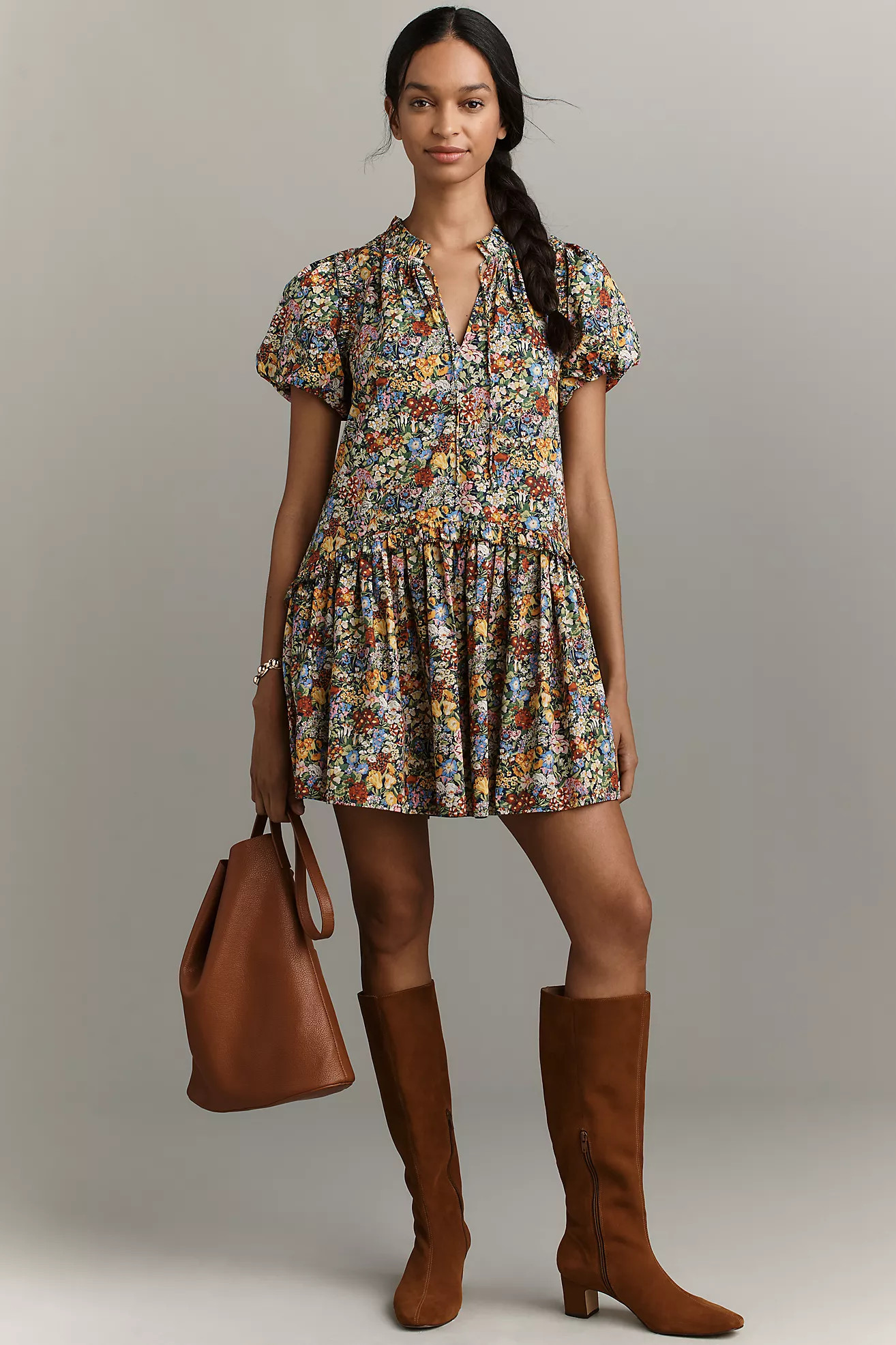 Love The Label Edith Short-Sleeve Mini Dress | Anthropologie (US)