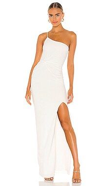 Nookie Lust One Shoulder Gown in Ivory from Revolve.com | Revolve Clothing (Global)
