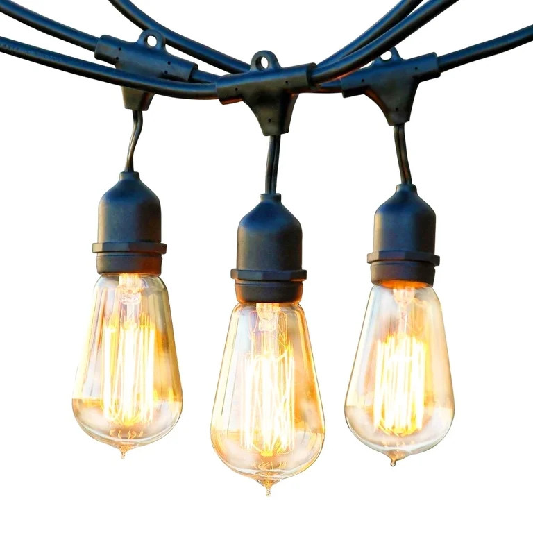 Brightech Ambience Pro Outdoor String Lights - 48 Ft Dimmable Patio Lights - Commercial Waterproo... | Walmart (US)